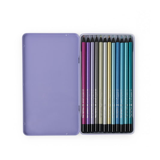 12 Lápices de Colores Metalizados