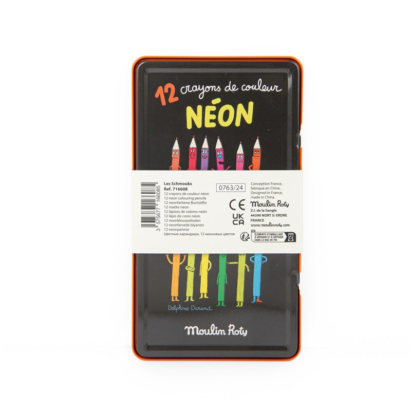 12 Lápices de Colores Neón