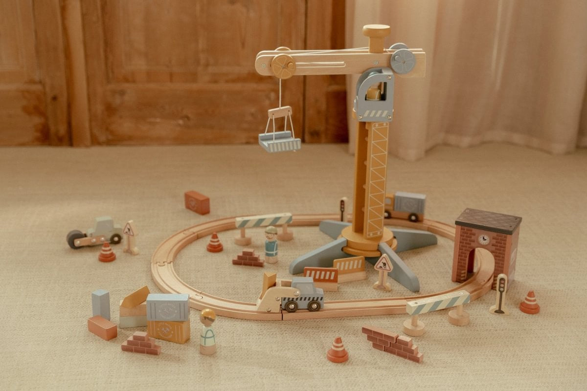 Set de Construcción con Grúa