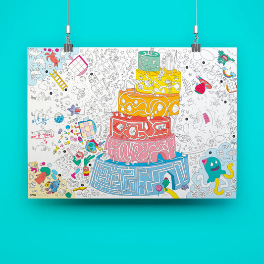 POSTER GAMES PARA COLOREAR + 1 LÁPIZ