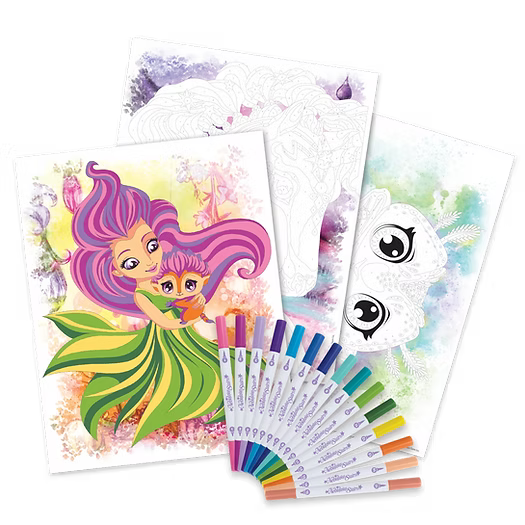 Juego de libros para colorear - Nenuphia