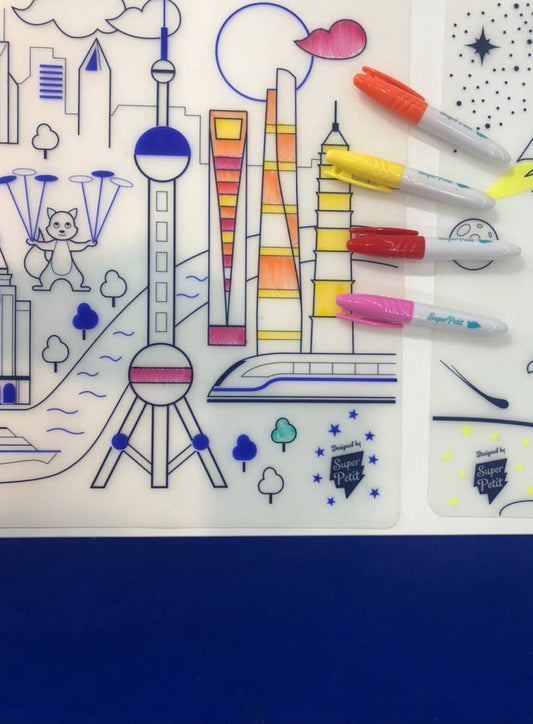 Set de silicona reutilizable FUTURIST CITY