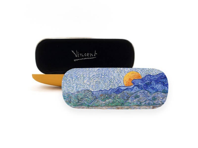 Estuche para gafas, paisaje con gavillas de trigo, Van Gogh