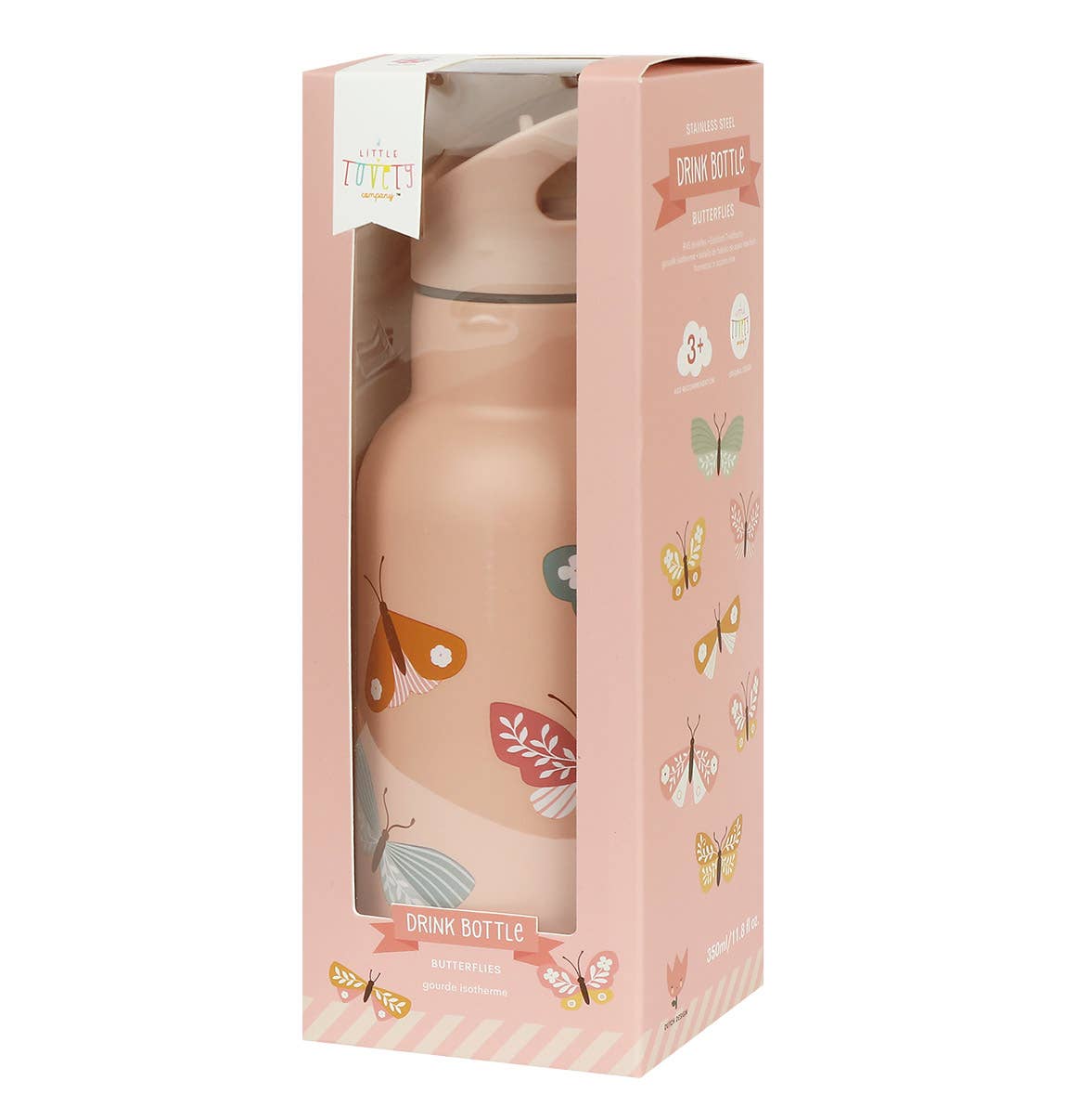 Botella Acero Mariposas 350 ml