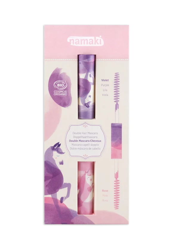 MASCARA DE PELO DOBLE - Rosa & Púrpura