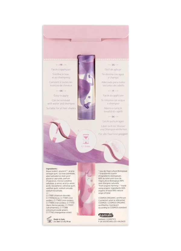 MASCARA DE PELO DOBLE - Rosa & Púrpura